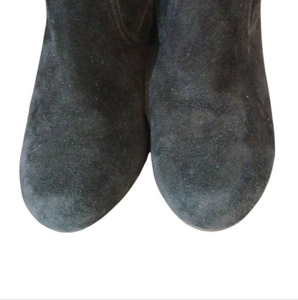 Rockport Black Suede Knee High Boots Women's Tall Black Wedge Boots size 5 - Picture 5 of 13